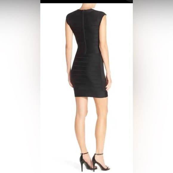 French Connection Women's Black Spotlight Cap-Sleeve Bandage Dress size‎ medium - Picture 5 of 11